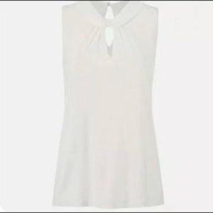 Cabi white sleeveless shirt